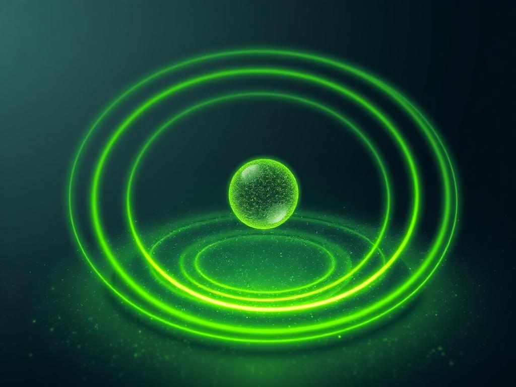 Concentric glowing rings around a bright orb, representing visibility across AI search engines